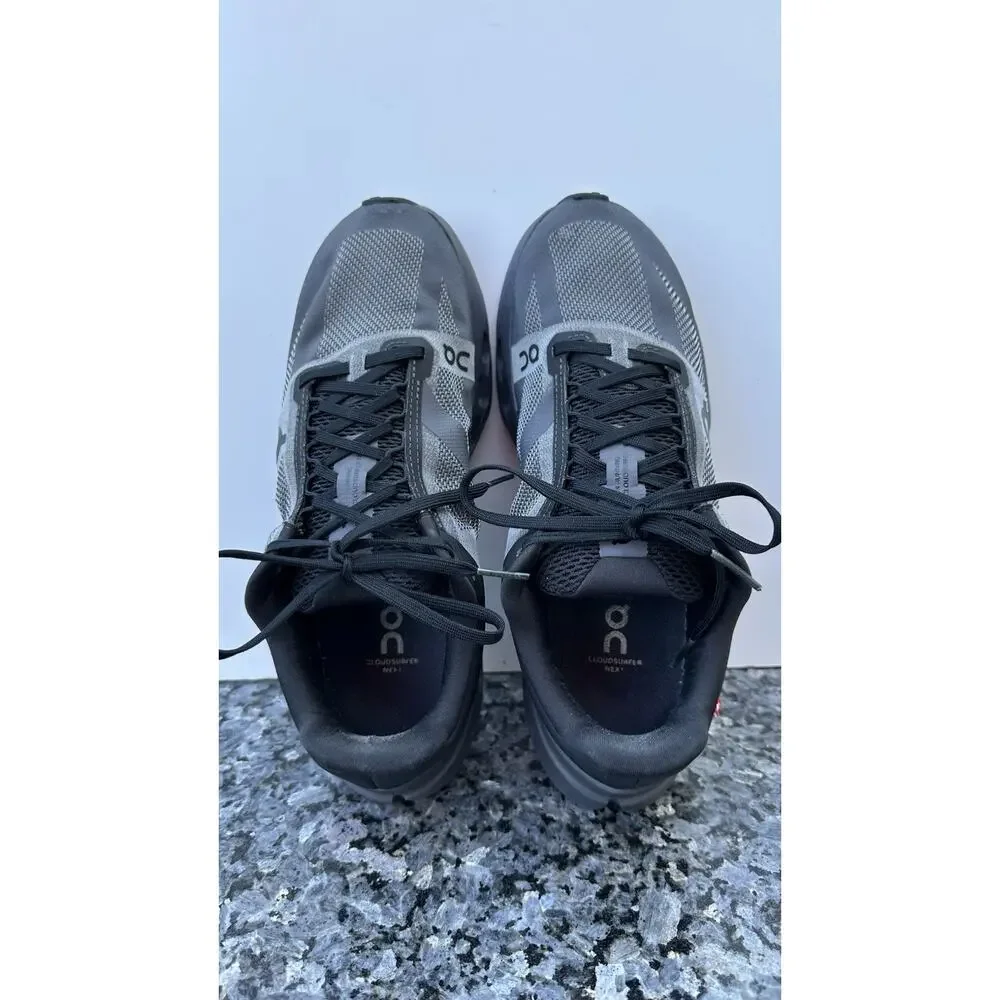 On Running Shoes Womens 8.5 Cloudsurfer Next Sneakers Gray Black Fabric Low Top